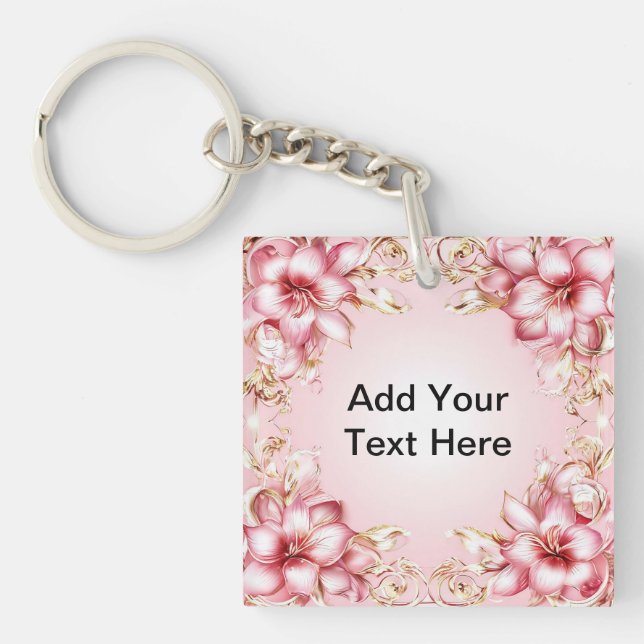 Elegant blomster ram med rosa liljedesigns (Framsidan)