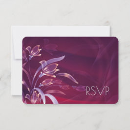 Elegant blomster | Silver Design RSVP-kort OSA Kort