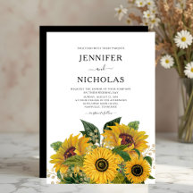 Elegant blomster solros bröllop