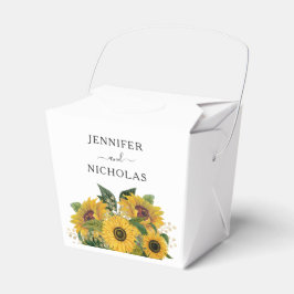 Elegant blomster solros bröllop presentaskar