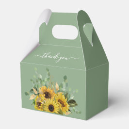 Elegant blomster solros bröllop presentaskar
