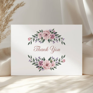 Elegant blomster tack kort