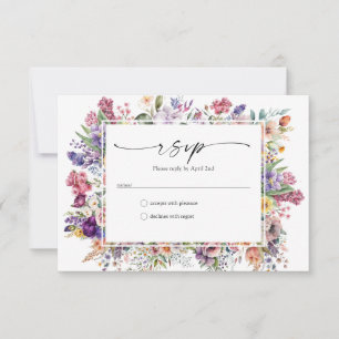Elegant blomster vår trädgård RSVP-kort OSA Kort
