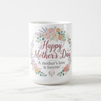 Elegant blomster vattenfärg Morsdagskaffekopp Kaffemugg