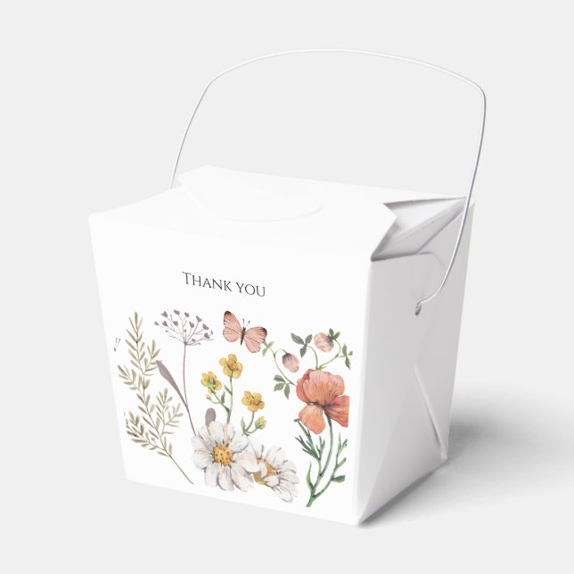 Elegant blomster vildblomma  presentaskar (Framsidan Sidan)