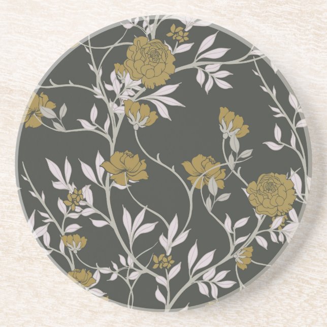 Elegant blomster: vinjett mönsterdesign. underlägg (Framsidan)