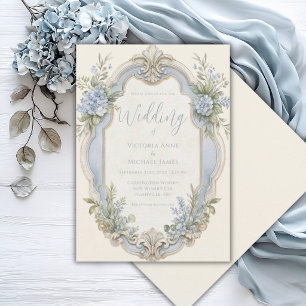 Elegant blomster vintage romantisk bröllopsinbjuda inbjudningar