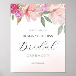Elegant blomsterakvarell Handmålad affisch