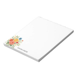 Elegant blomsteranteckningsbok anteckningsblock
