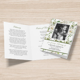 Elegant blomsterbegravningsprogram program