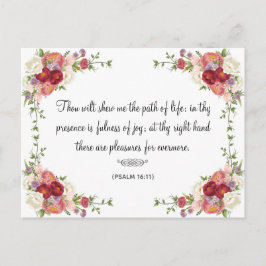 Elegant blomsterbibel Inspirerande citat religiöst Vykort