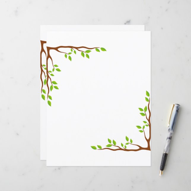 Elegant blomsterbrevpapper (Fram/Back In Situ)