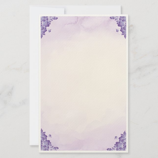 Elegant blomsterbrevpapper brevpapper (Framsida)