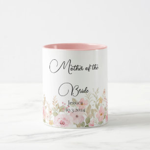 Elegant blomsterbröllop Personligt bröllop Mugg
