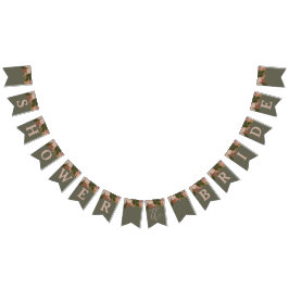 Elegant blomsterbröllopsflaggbanner vimplar