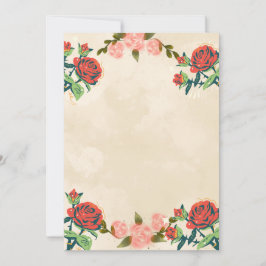 Elegant blomsterbröllopsinbjudan kort