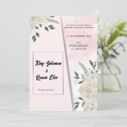Elegant blomsterbröllopsinbjudningskort inbjudningar