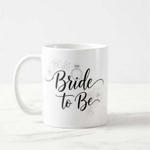 Elegant blomsterbrud att bli kaffemugg