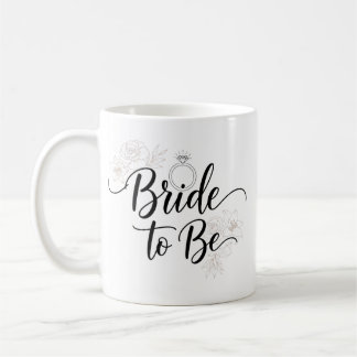 Elegant blomsterbrud att bli kaffemugg