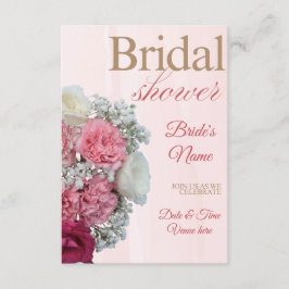Elegant blomsterbukett bröllopsfestinbjudan inbjudningar