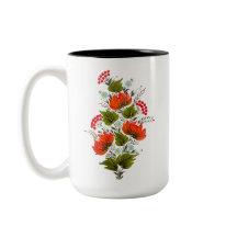 Elegant blomsterbukett folklig konst