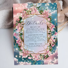 Elegant blomsterbukett Rosig bröllopsbukett Tilläggskort