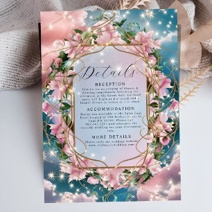 Elegant blomsterbukett Rosig bröllopsbukett Tilläggskort