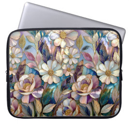Elegant blomsterdatorfodral Guld Botaniskt Fodral