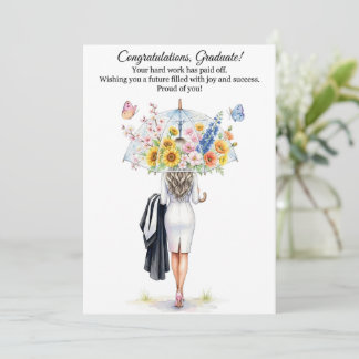 Elegant blomsterdesign examenskort inbjudningar