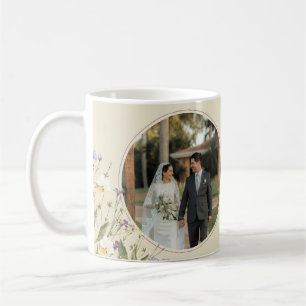 Elegant blomsterdesign för brudtärnsgåvor kaffemugg