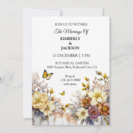 Elegant blomsterdesign inbjudningar