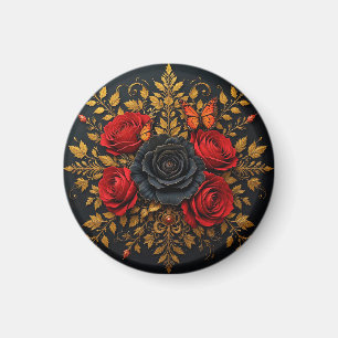 Elegant blomsterdesign magnet