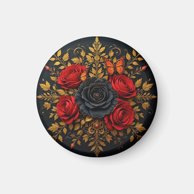 Elegant blomsterdesign magnet (Framsidan)