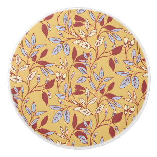 Elegant blomsterdesign med röda och blå blad knopp