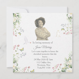 Elegant blomsterdesign till minne av