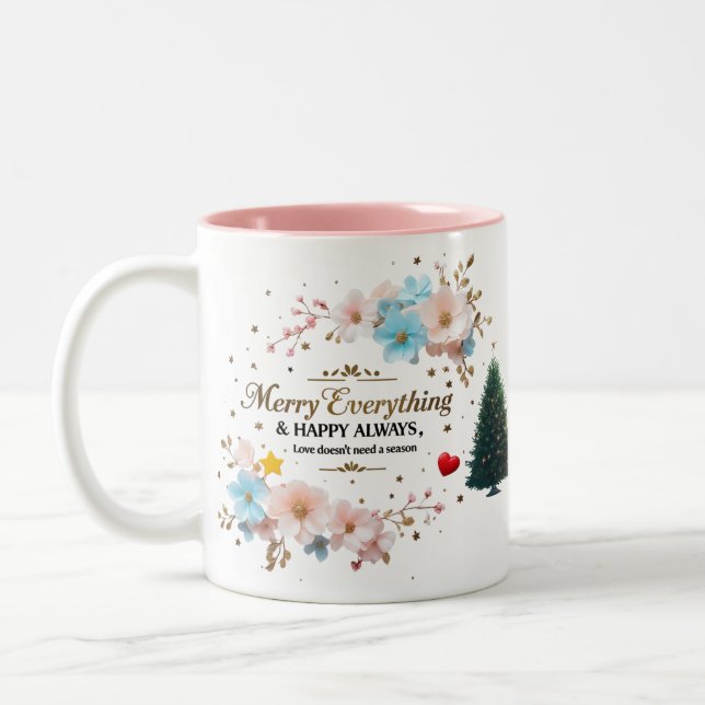 Elegant blomsterferie kaffekopp (Vänster)