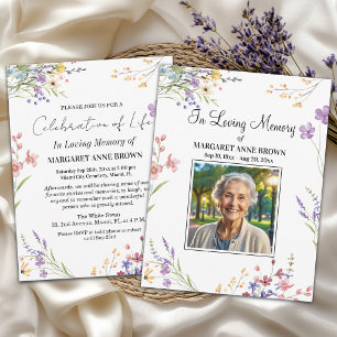 Elegant blomsterfirande av livets foto inbjudningar