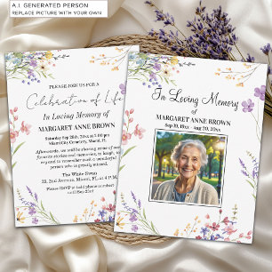 Elegant blomsterfirande av livets foto  inbjudningar