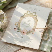 Elegant blomsterflicka, salvia, båge, inramad, bab