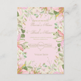 Elegant blomsterförlovningsinbjudan inbjudningar