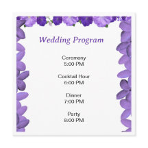 Elegant blomsterformad vigselprogram | Akryl 