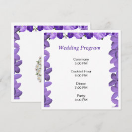 Elegant blomsterformad vigselprogram | Akryl Program