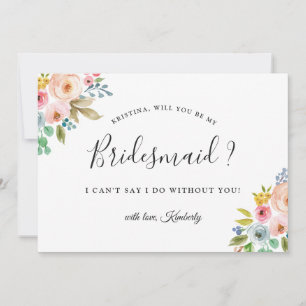 Elegant blomsterförslag till brudtärna inbjudningar