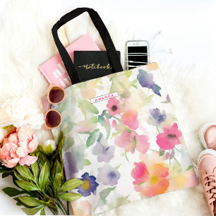 Elegant blomstergalant snyggt trendigt chic stilfu tygkasse
