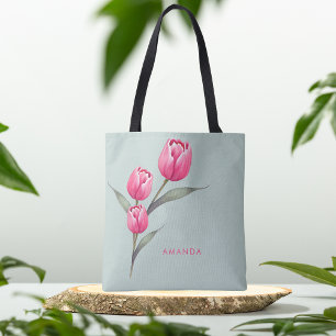 Elegant blomstergöns trendig chic stilfull handväs tygkasse
