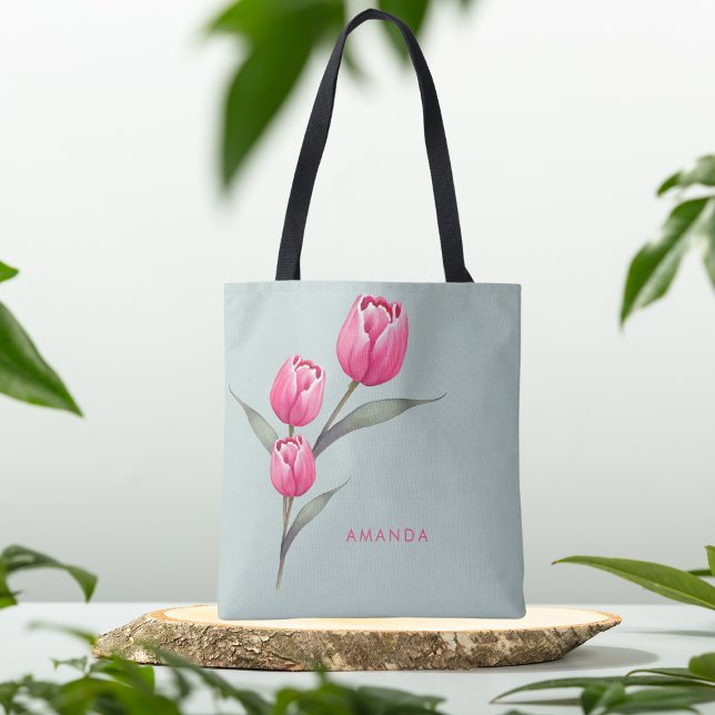 Elegant blomstergöns trendig chic stilfull handväs tygkasse (Skapare uppladdad)