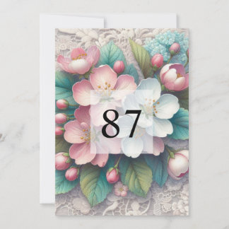 Elegant blomstergrönska vattenfärg födelsedagsfest inbjudningar