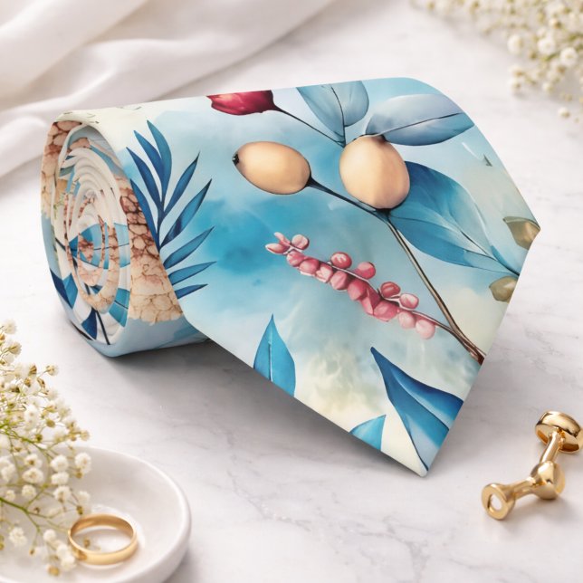 Elegant blomsterhalsduk för män – Bröllop & fest  Slips (Skapare uppladdad)