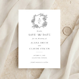 Elegant blomsterhydrangea-kam Savethedate-kort Inbjudningar
