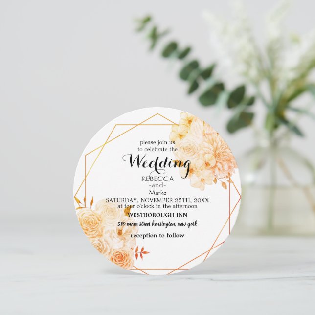 Elegant blomsterinbjudan inbjudningar (Stående Fram)